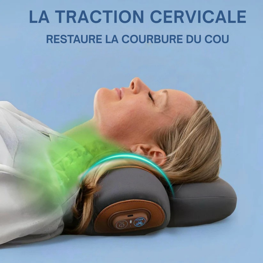 Oreiller massant Helloqure™ | Appareil de massage par traction