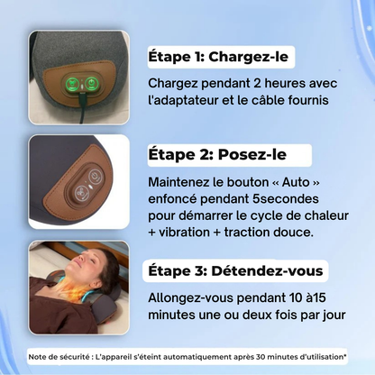 Oreiller massant Helloqure™ | Appareil de massage par traction